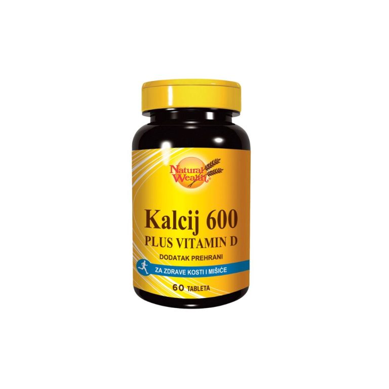 Natural Wealth Kalcij 600 plus vitamin D 60 tableta