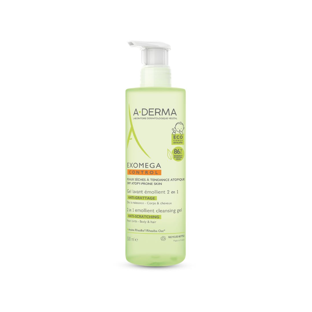 A-Derma Exomega Control emolijentni gel za čišćenje 2u1 500 ml