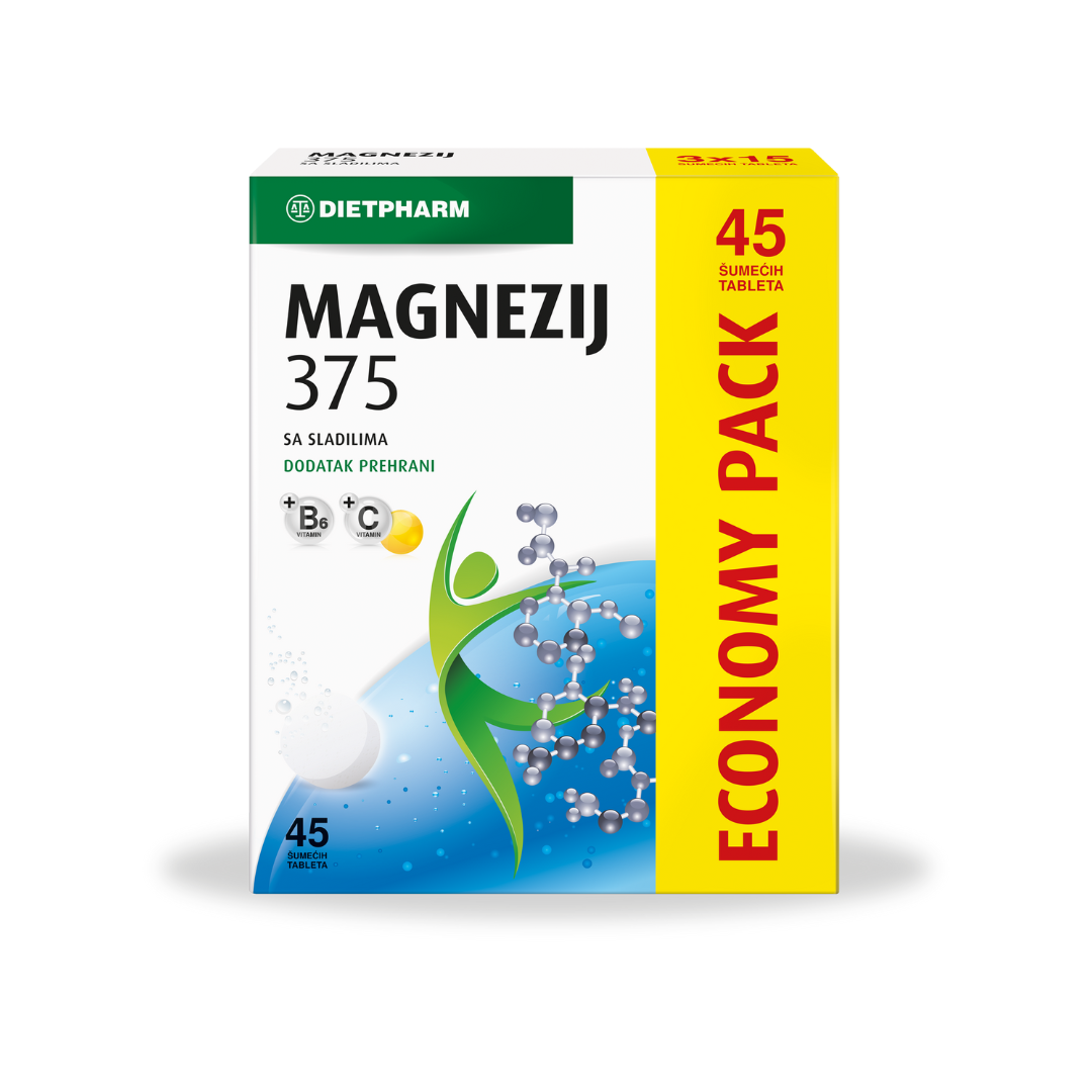 Dietpharm Magnezij 375 45 šumećih tableta