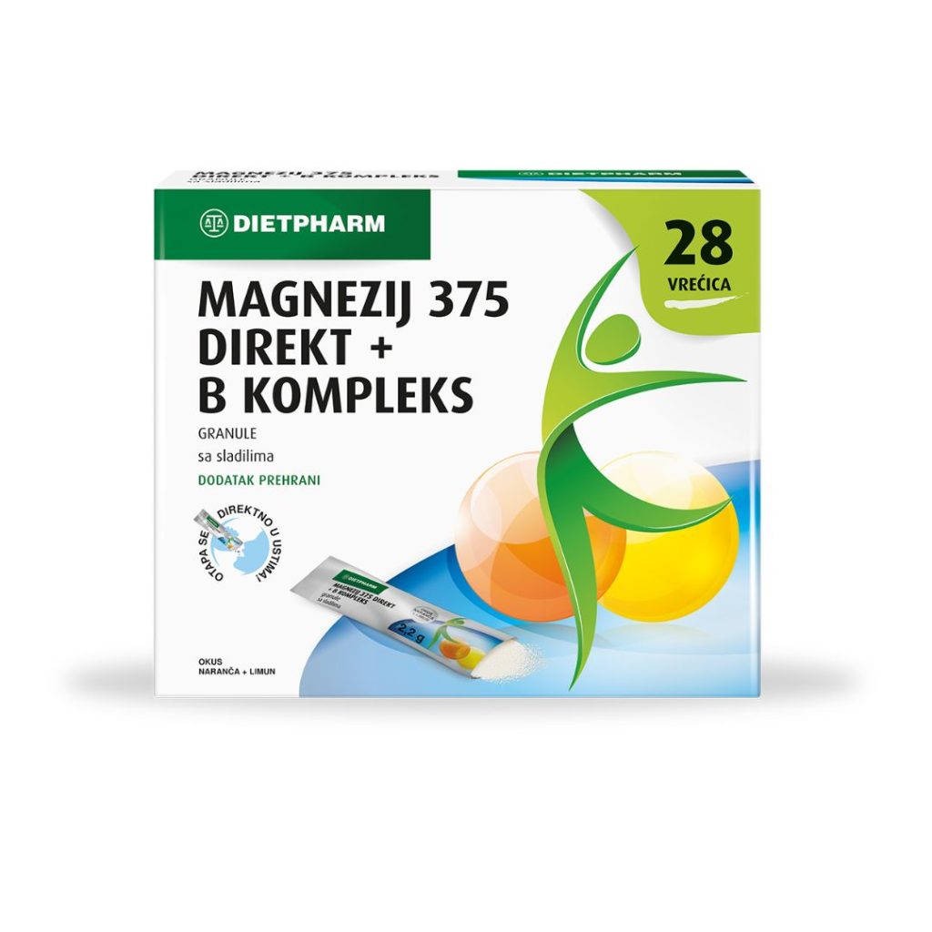 Dietpharm Magnezij 375 Direkt + B kompleks 28 vrećica