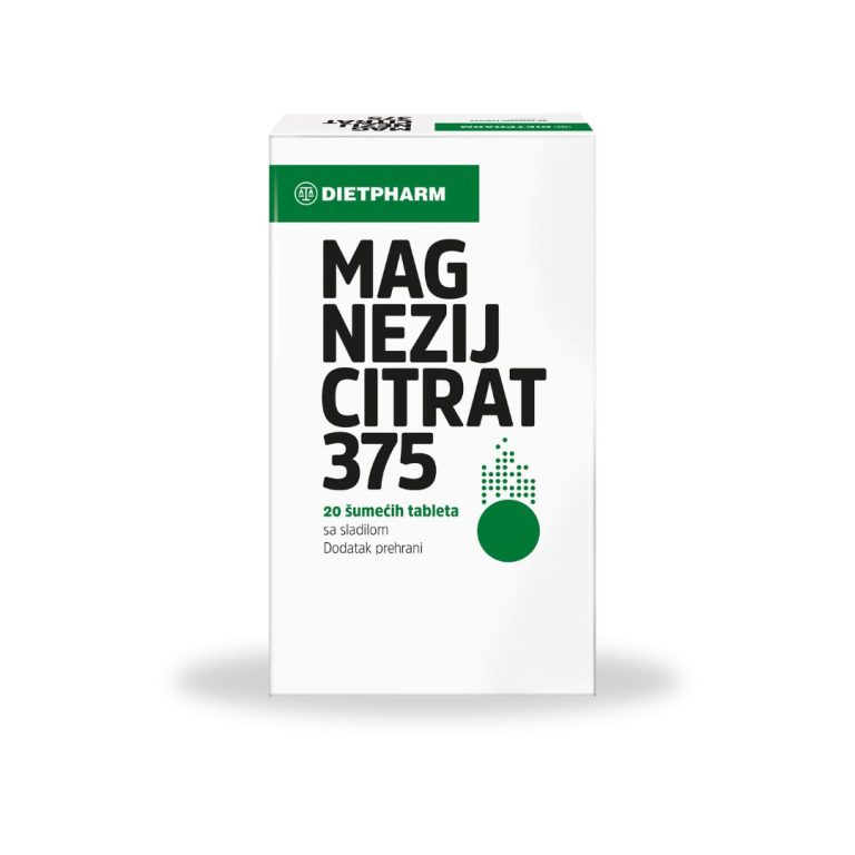 Dietpharm Magnezij Citrat 375 20 šumećih tableta