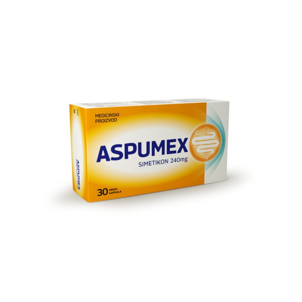 Aspumex Simetikon 240 mg 30 mekanih kapsula
