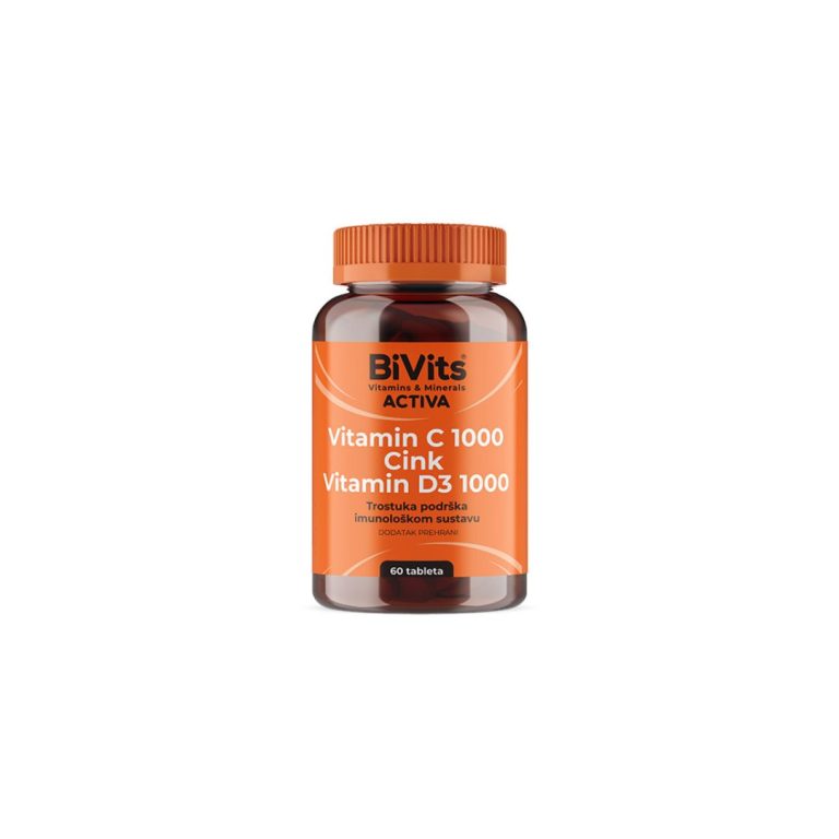 BiVits Vitamin C 1000 i Cink i Vitamin D3 60 tableta