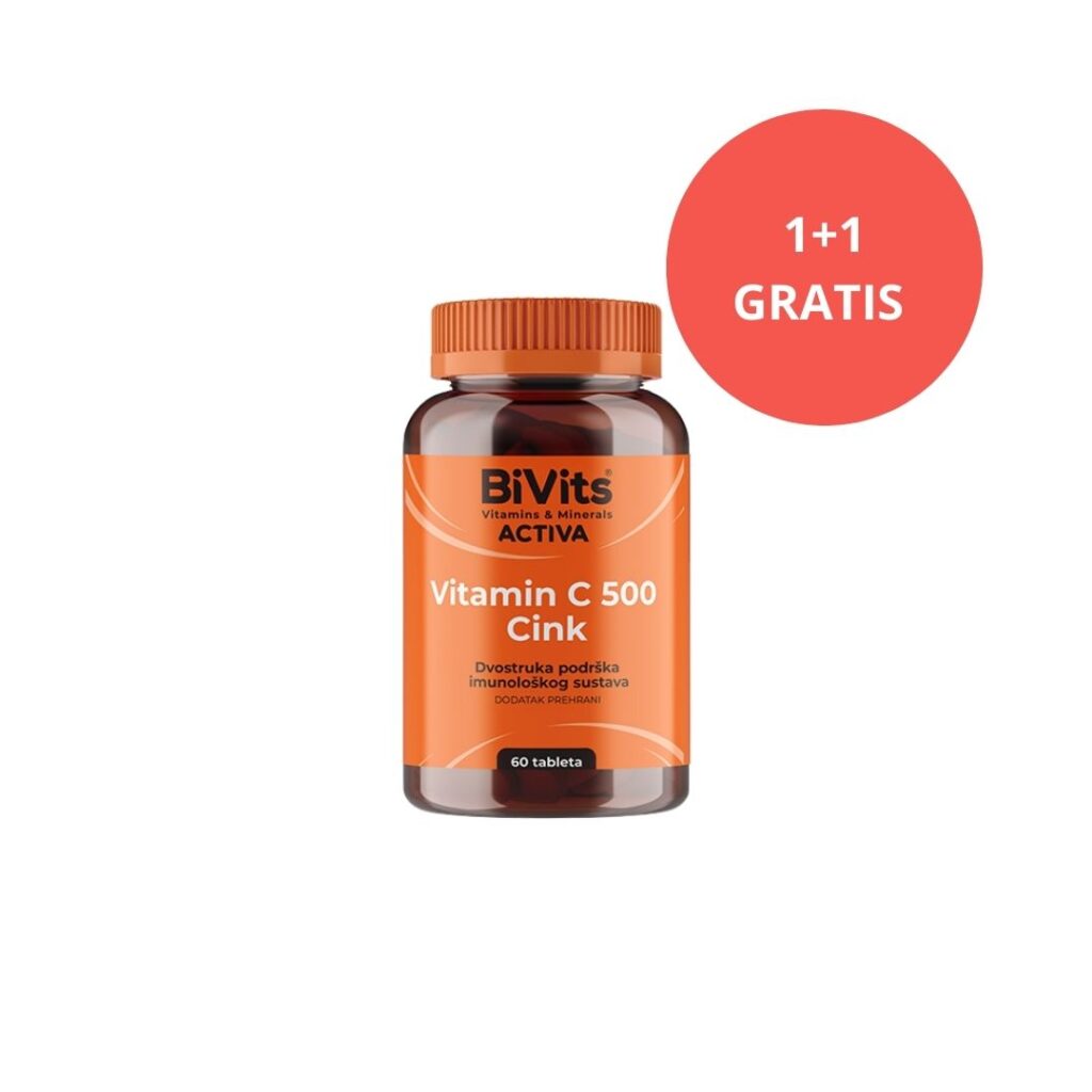 BiVits Vitamin C 500 Cink 60 tableta (1+1 GRATIS)