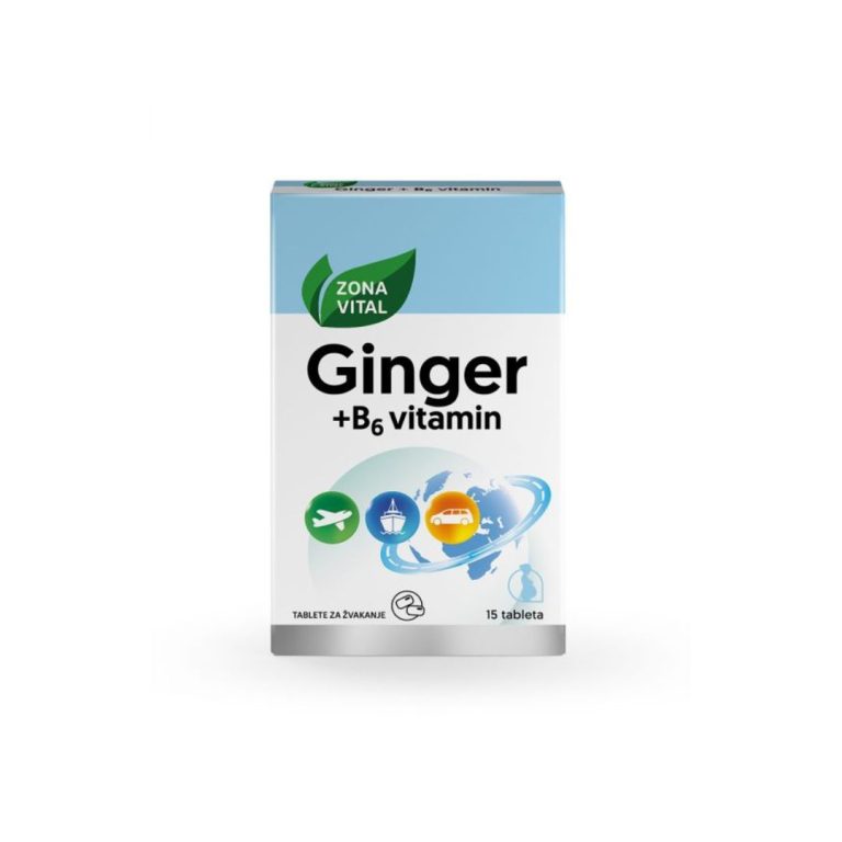 ZONA VITAL Ginger + B6 vitamin 15 tableta za žvakanje