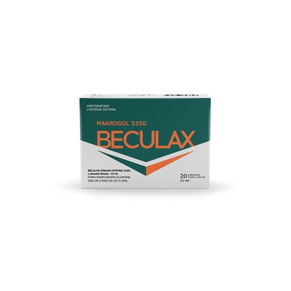 Beculax Makrogol 3350 oralna otopina 20x10 ml