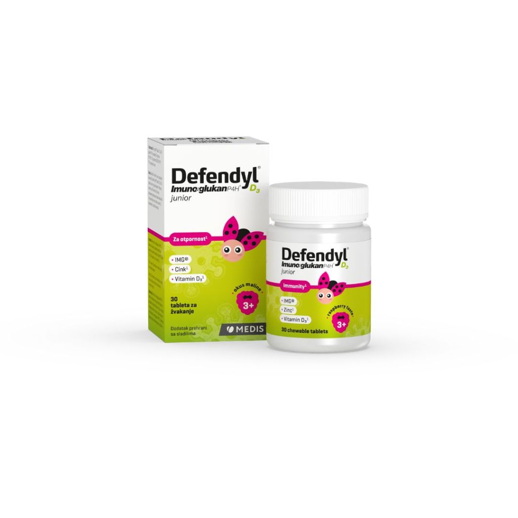 Defendyl Imuno glukan P4H D₃ junior 30 tableta za žvakanje