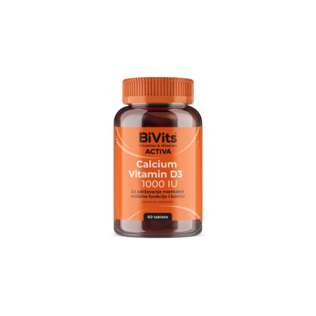 BiVits Kalcij Vitamin D3 1000 IU 60 tableta