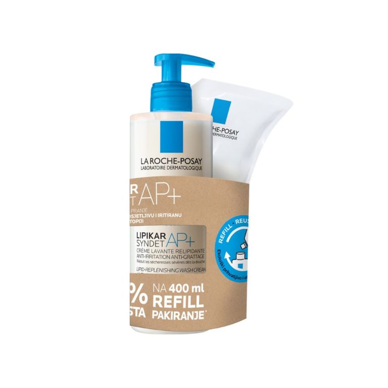 LA ROCHE POSAY LIPIKAR SYNDET AP+ kremasti gel za pranje 400 ml + refill pakiranje