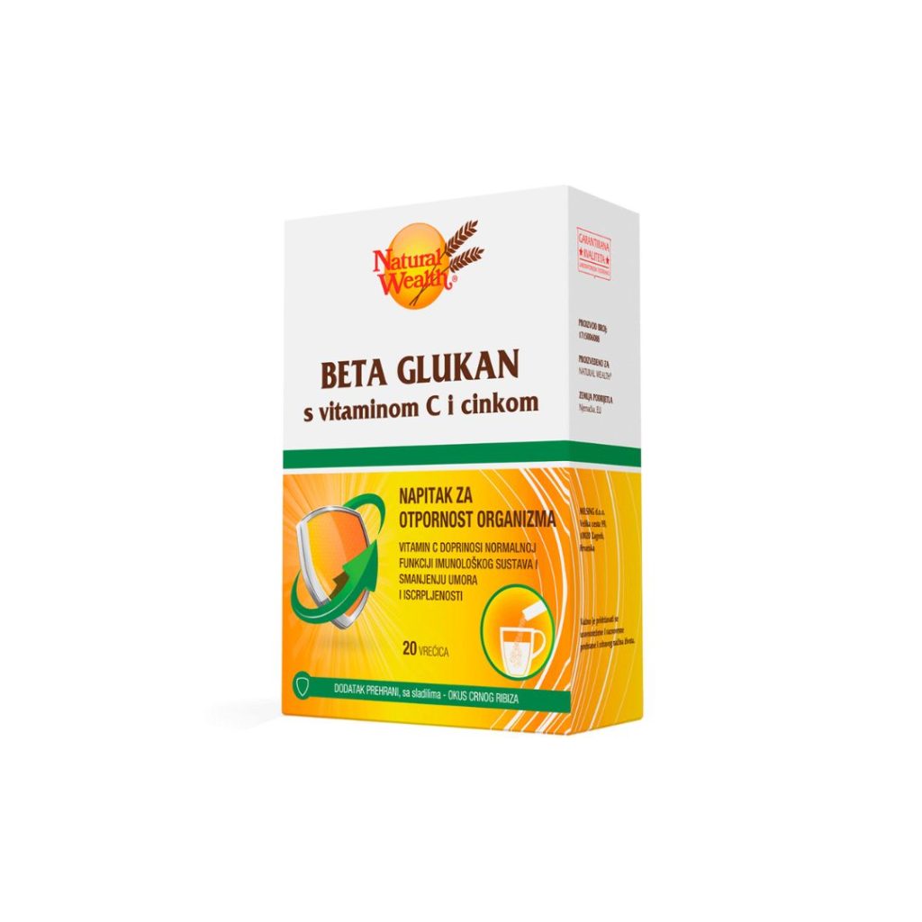Natural Wealth Beta Glukan s vitaminom C i cinkom 20 vrećica