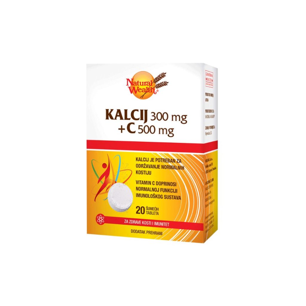 Natural Wealth Kalcij 300 mg i C 500 mg 20 šumećih tableta
