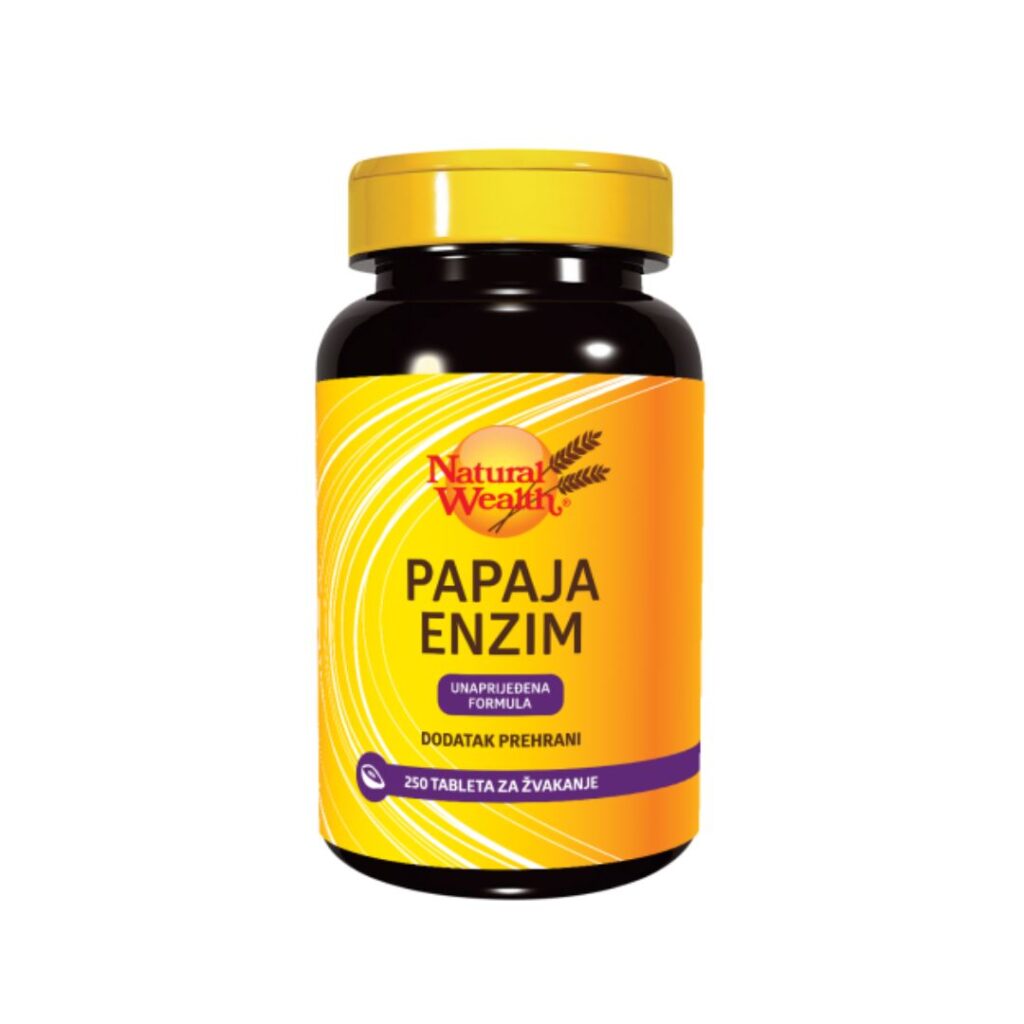 Natural Wealth Papaja enzim 250 tableta za žvakanje