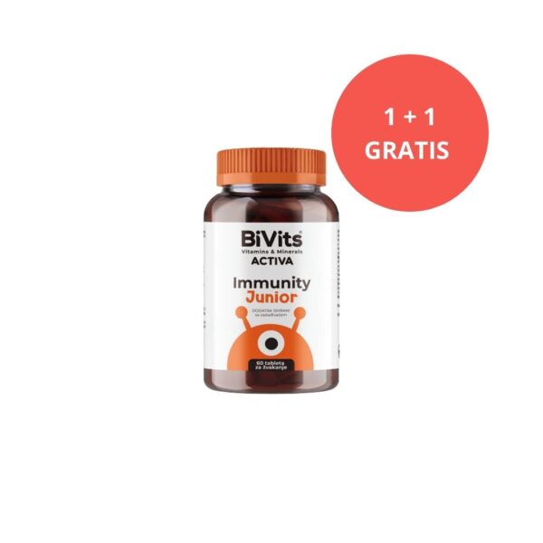 BiVits Immunity Junior 60 tableta za žvakanje (1+1 GRATIS)