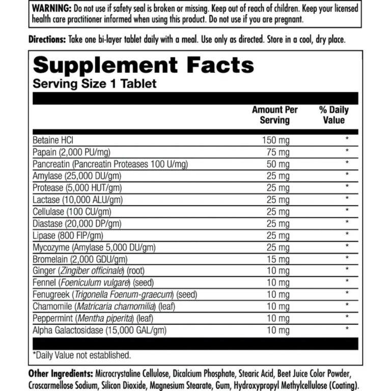 KAL Super Enzymes 60 tableta (2)