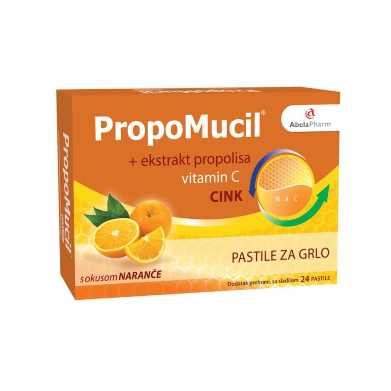 PropoMucil pastile za grlo naranča 24 pastile