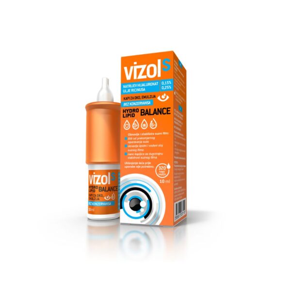 Vizol S HYDRO LIPID BALANCE kapi za oko 10 ml