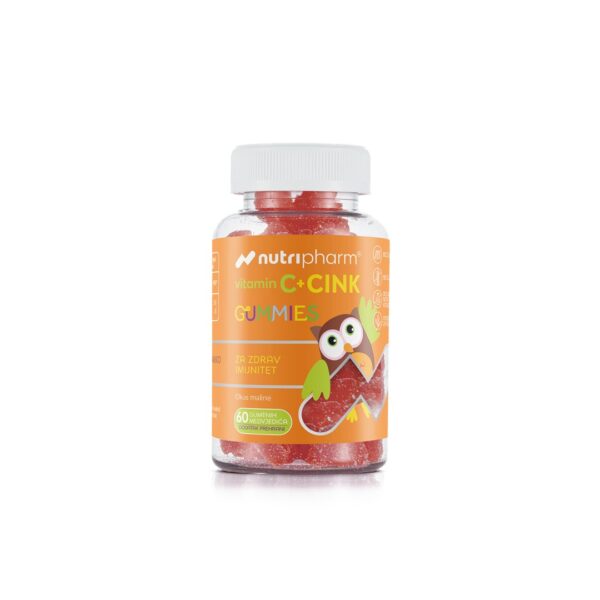 nutripharm Vitamin C + Cink Gummies 60 gumenih medvedića