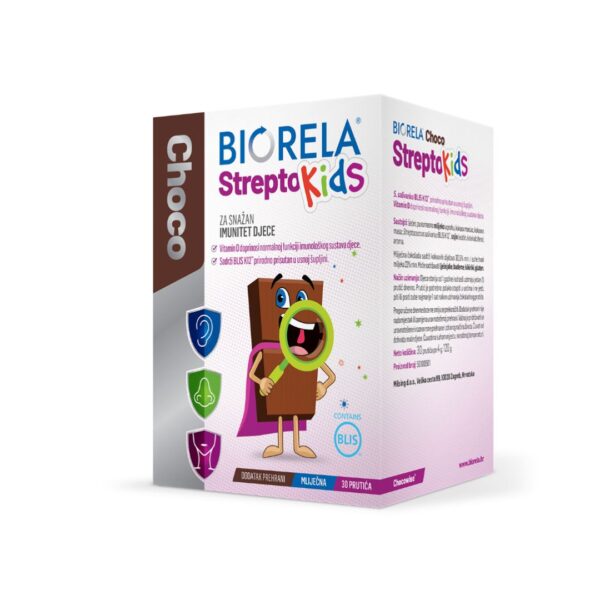 BIORELA Choco Strepto Kids 30 prutića