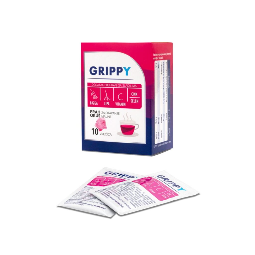 GRIPPY prah 10 vrećica okus maline (2)