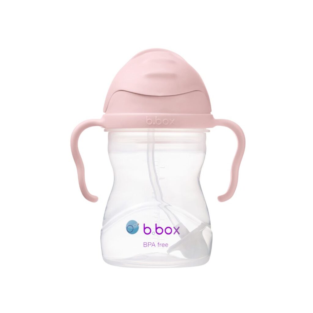 b.box Sippy cup bočica sa slamkom s utežićem BLUSH