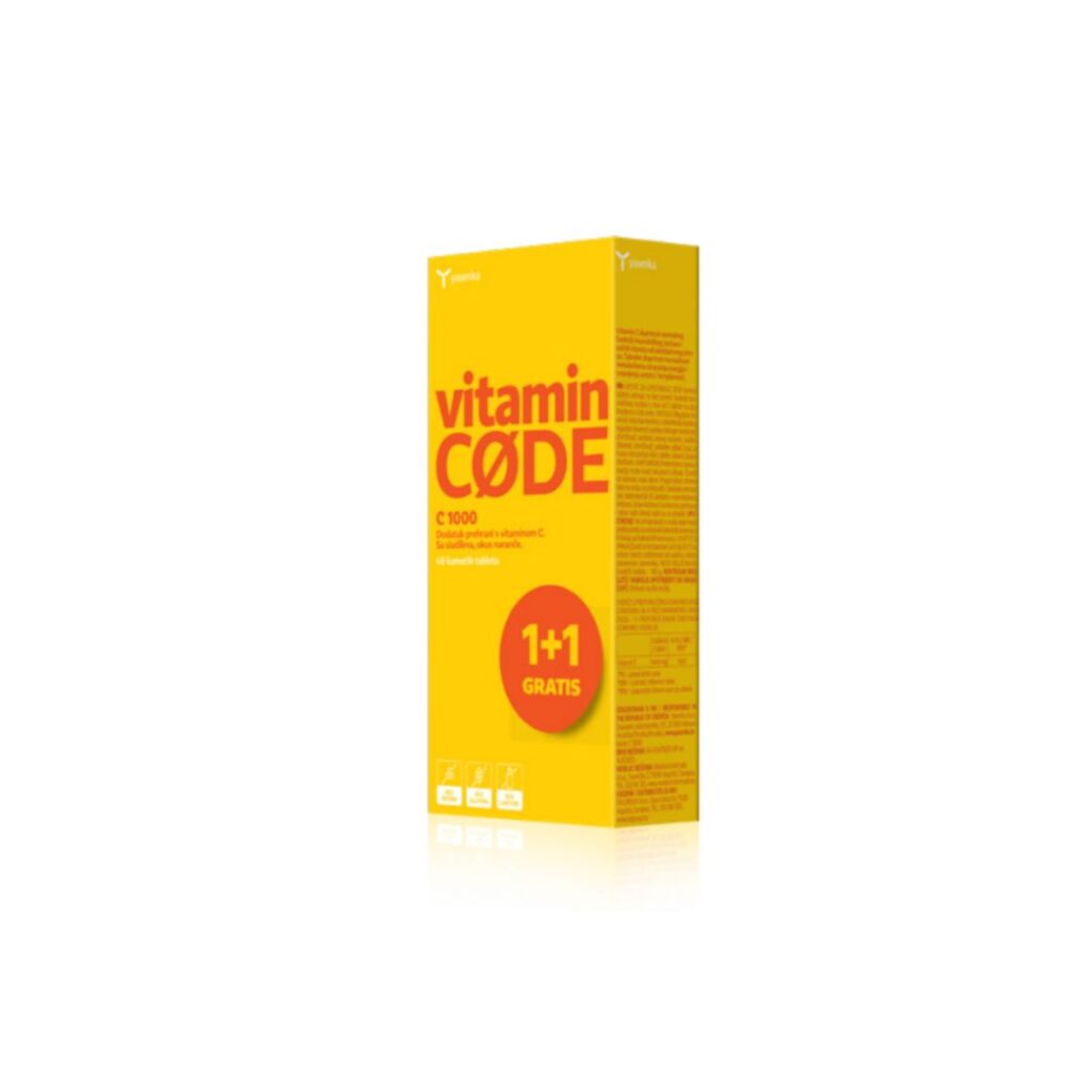 yasenka vitamin CODE C 1000 40 šumećih tableta (1+1 GRATIS)