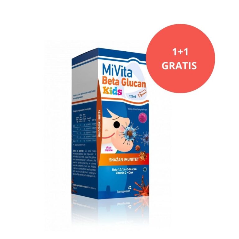 hamapharm MiVita Beta Glucan Kids sirup 125 ml (1+1 GRATIS)