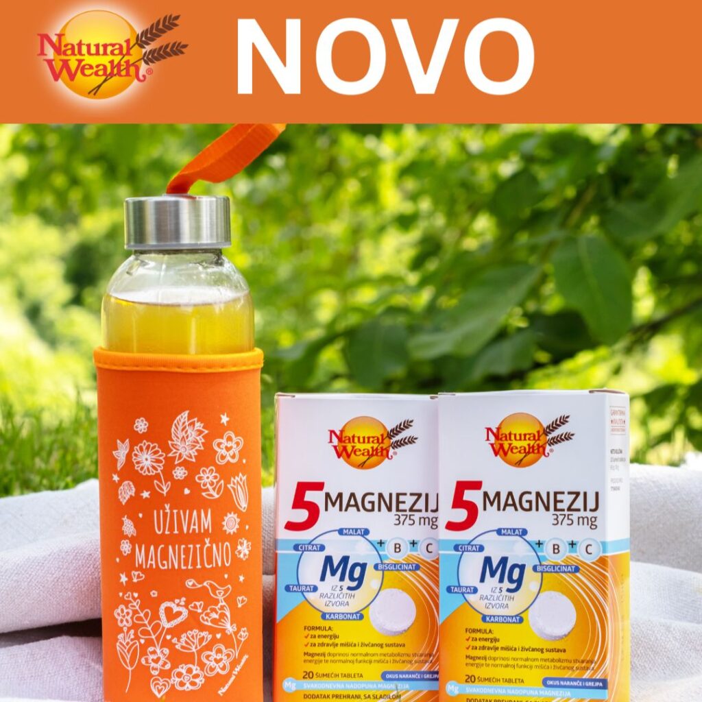 Natural Wealth 5 MAGNEZIJ 375 mg + B + C Promo paket (2)