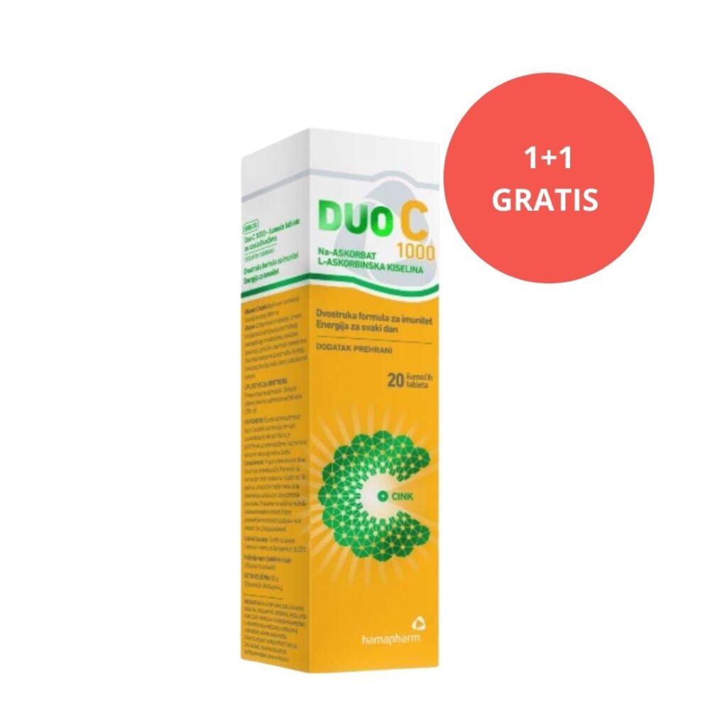 hamapharm DUO C 1000 20 šumećih tableta (1+1 GRATIS)