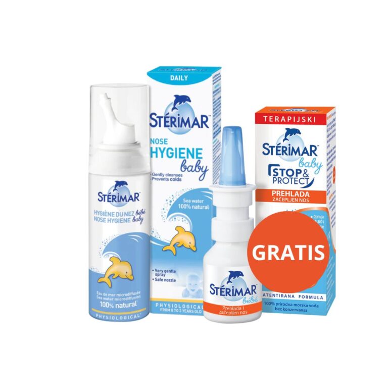 STERIMAR PROMO pakiranje Baby izotonična otopina 50 ml + Baby Stop&Protect Prehlada sprej 15 ml