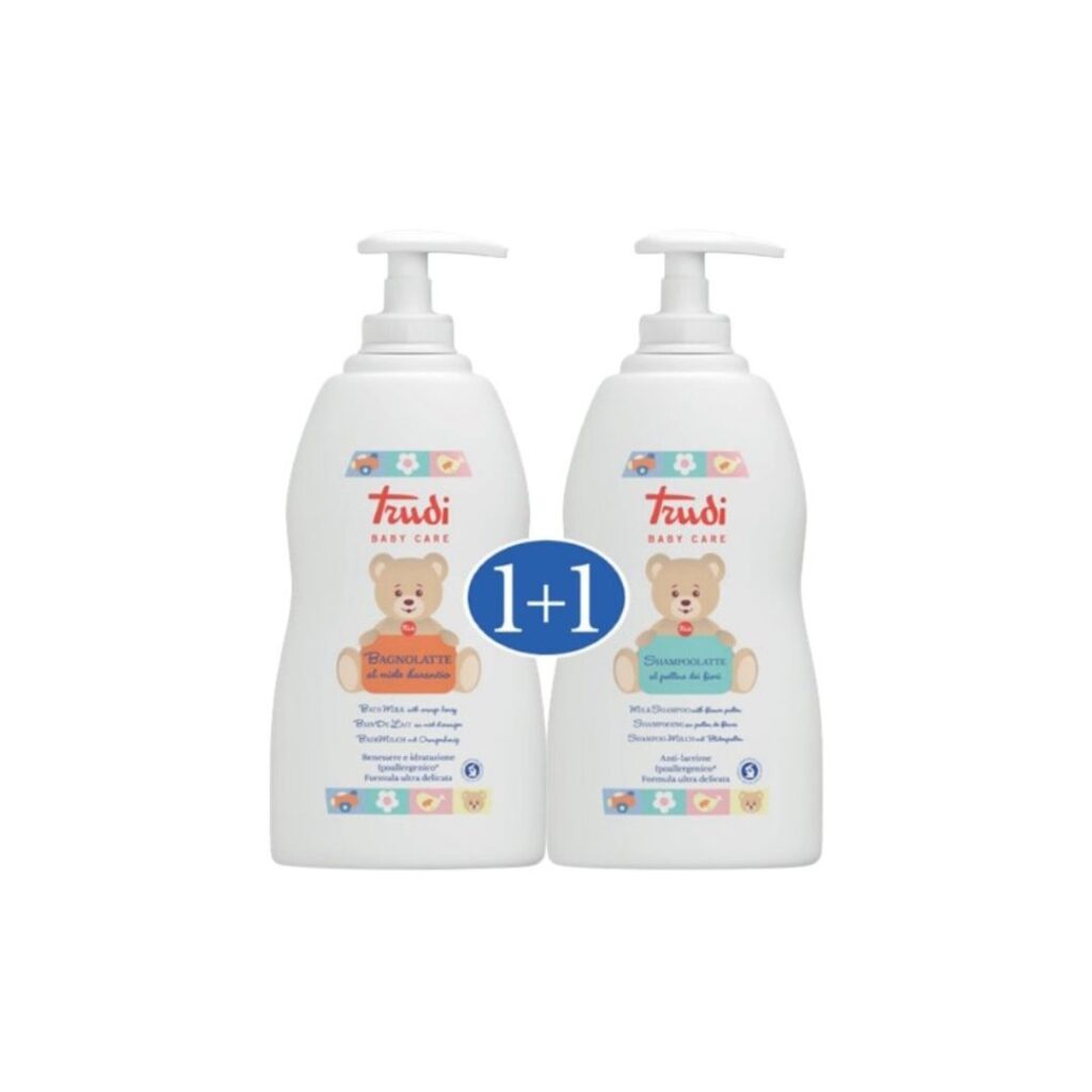 Trudi Mliječna kupka s medom naranče 500 ml + Trudi Šampon s ekstraktom cvjetne peludi 500 ml PROMO PAKIRANJE