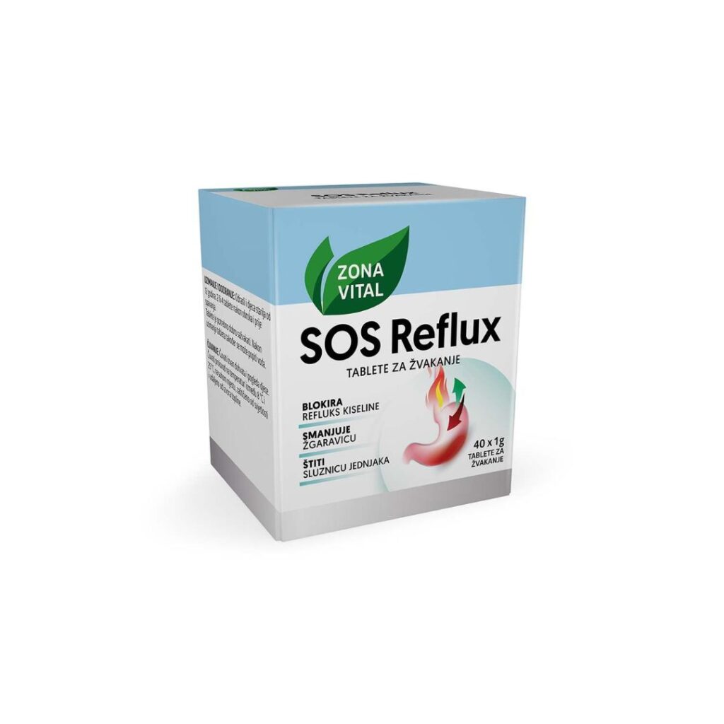 ZONA VITAL SOS Reflux 40 tableta za žvakanje