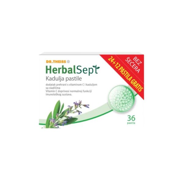 Dr. Theiss Herbalsept kadulja pastile bez šećera 36 pastila