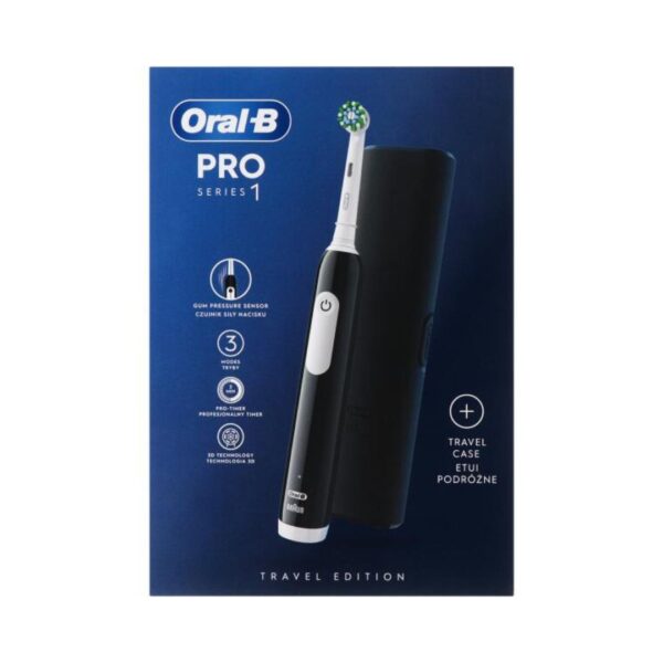 Oral B Pro 1 3D Cleaning Black električna četkica za zube Travel Edition