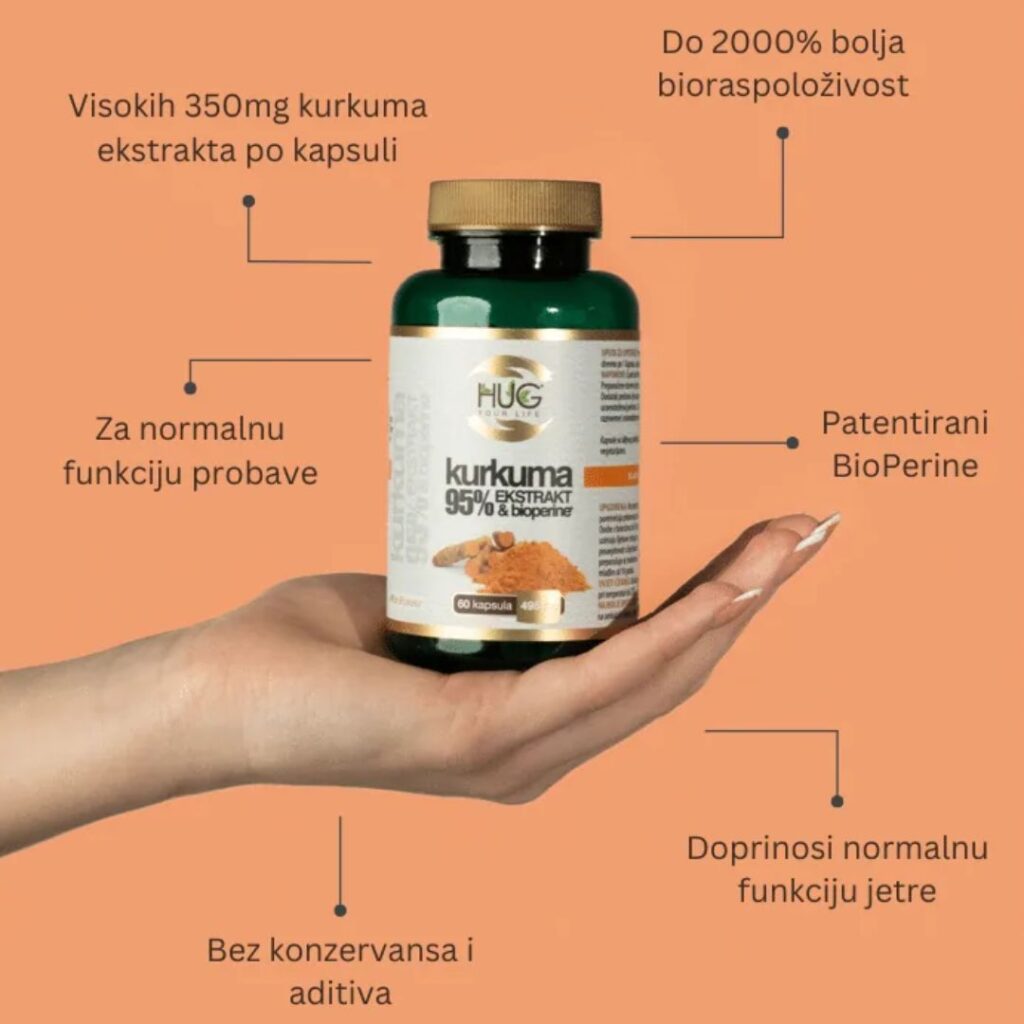 HUG Kurkuma 95% ekstrakt & BioPerine 60 kapsula (2)