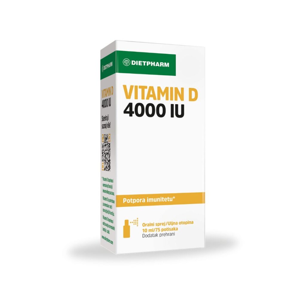 Dietpharm Vitamin D 4000 IU oralni sprej 10 ml