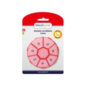 MEDIBLINK Tjedni dozator za tablete Lotus crveni MEDIBLINK Tjedni dozator za tablete Lotus crveni