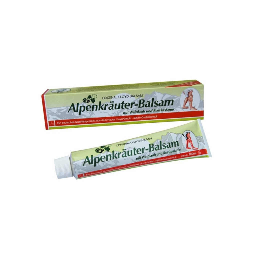 Balzam s alpskim biljem, vinovom lozom i divljim kestenom 200 ml