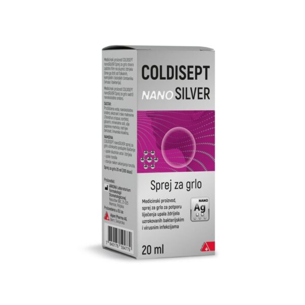 Coldisept NanoSilver sprej za grlo 20 ml