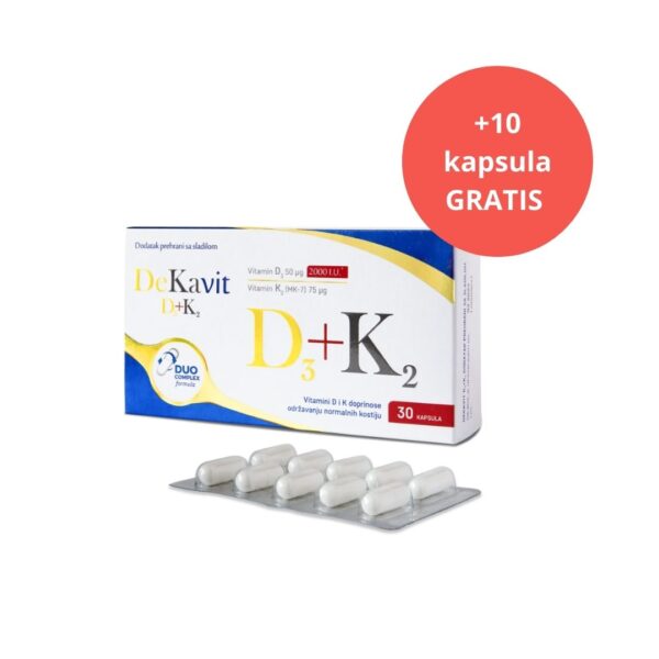 DeKavit D3+K2 30 kapsula + 10 kapsula GRATIS