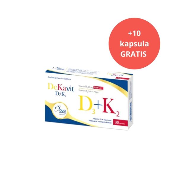 DeKavit D3+K2 30 kapsula + 10 kapsula GRATIS