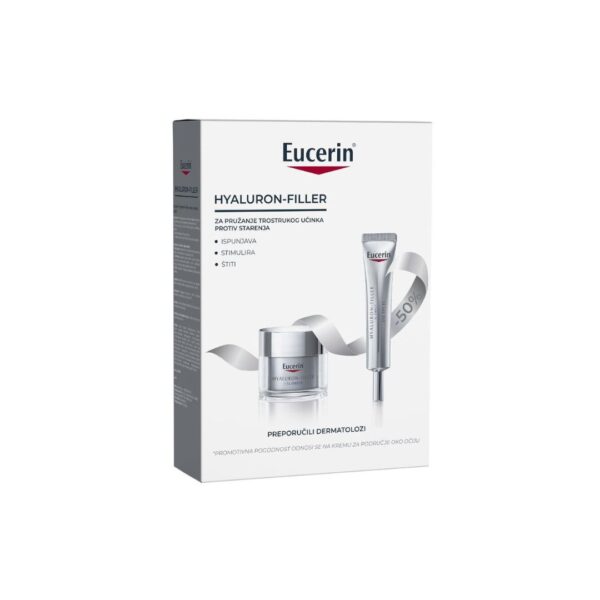 Eucerin Hyaluron Filler dnevni set za pružanje trostrukog učinka protiv starenja PROMO PAKET