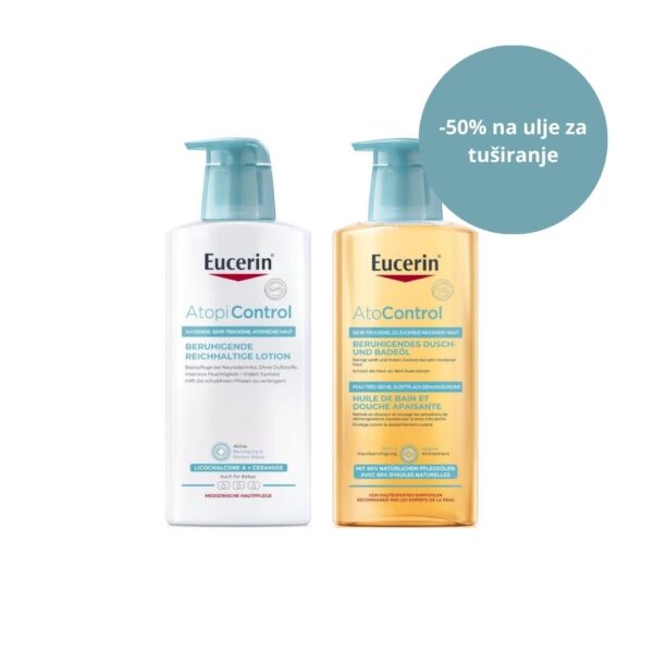 Eucerin AtopiControl losion za tijelo + ulje za tuširanje PROMO pakiranje