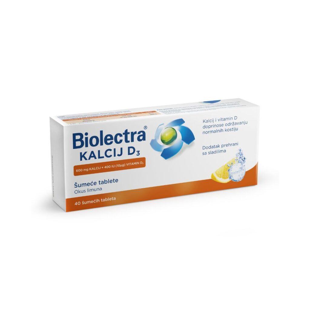 Biolectra Kalcij D3 40 šumećih tableta