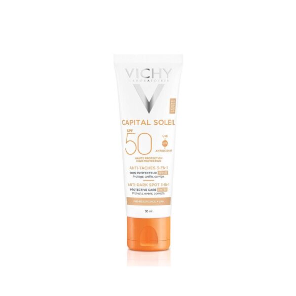 VICHY Capital Soleil Obojena zaštitna krema protiv tamnih mrlja 3u1 SPF50+ 50 ml (1)