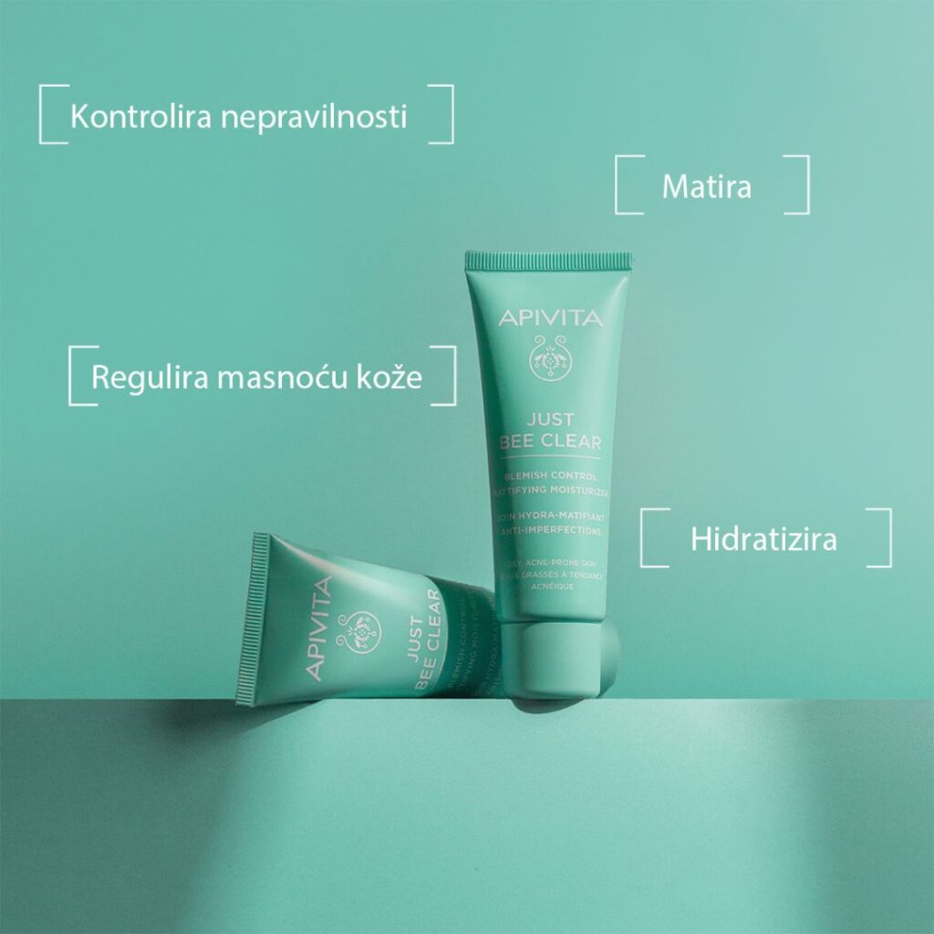APIVITA JUST BEE CLEAR matirajuća hidratantna gel krema 40 ml (1)