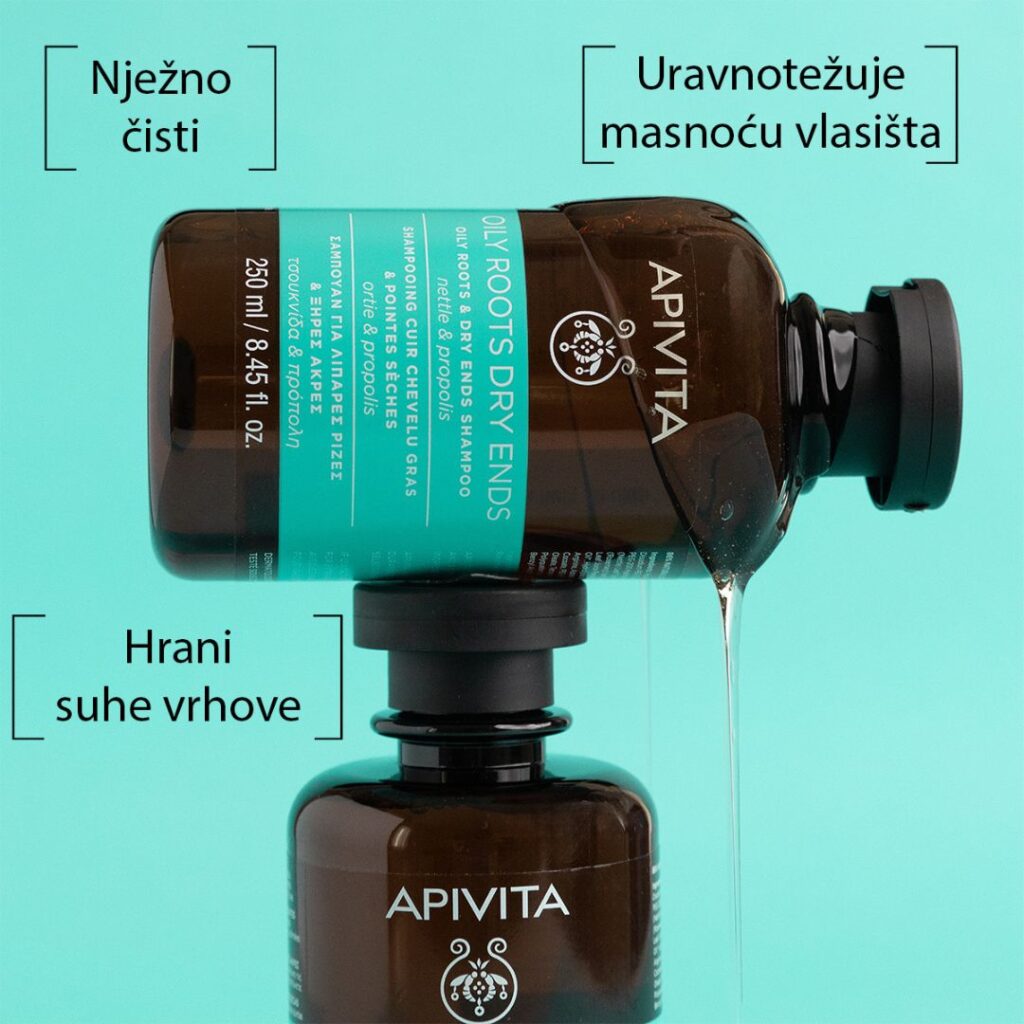 APIVITA Šampon za masno vlasište i suhe vrhove 250 ml (4)