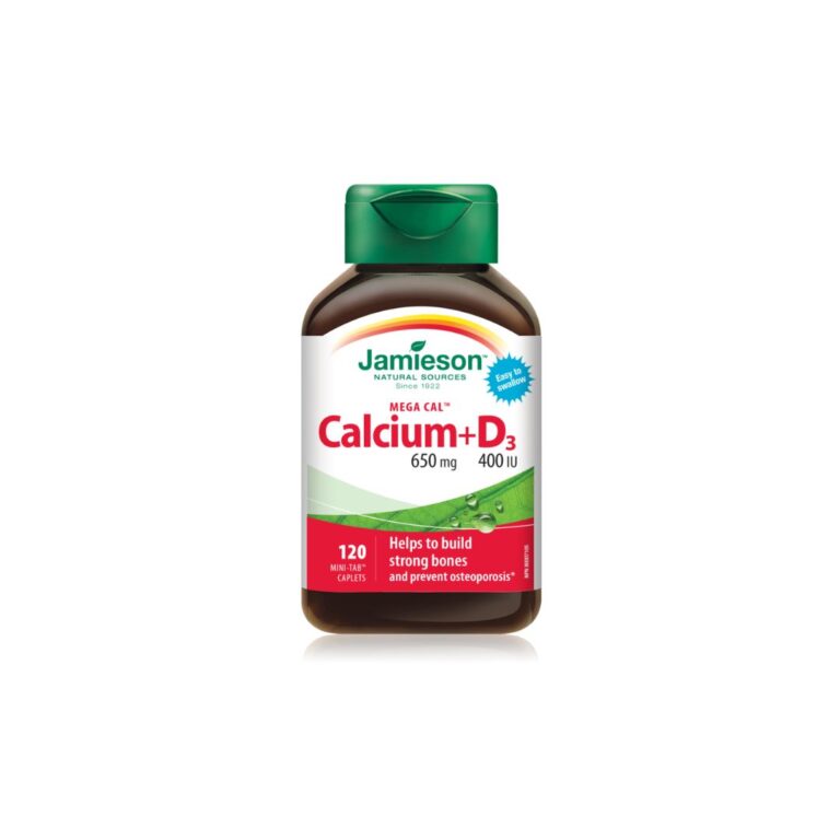 Jamieson Kalcij 650 mg i Vitamin D3 400 IU 120 tableta