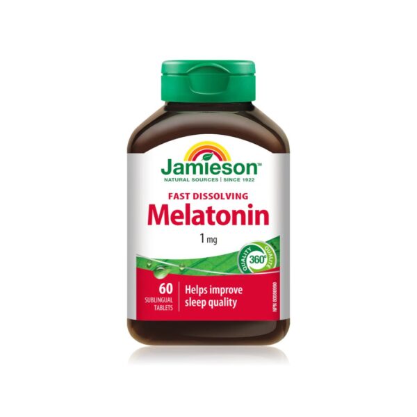 Jamieson Melatonin 1 mg 60 sublingvalnih tableta (1)