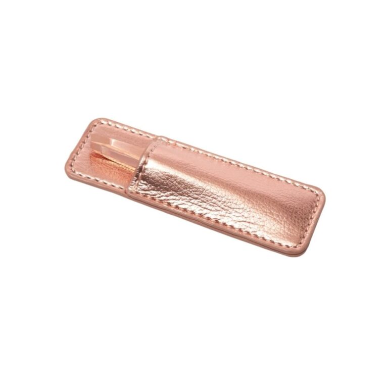 TWEEZERMAN mini pinceta s kosim vrhom Rose gold i Etui (1)
